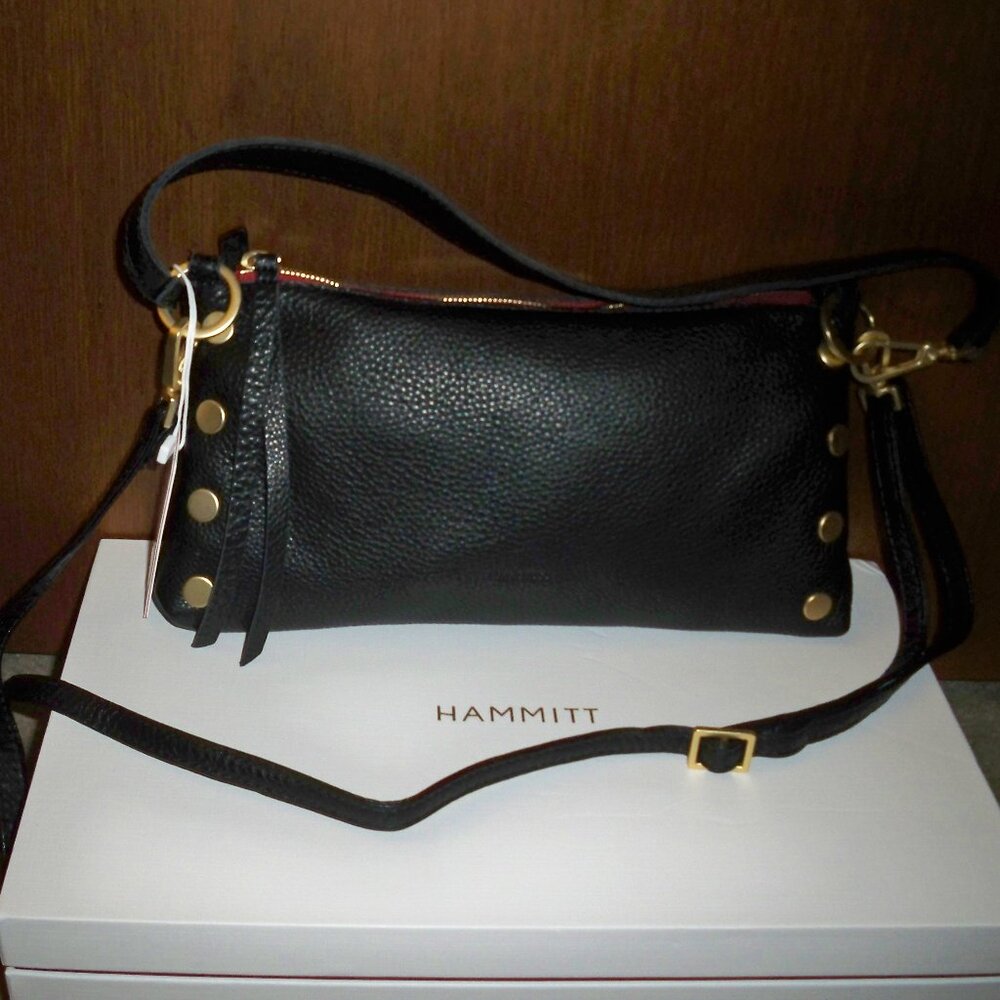 Hammitt Kyle Black Leather Crossbody with Gold Hardware-NWT!! $295